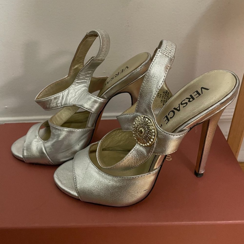VERSACE for H&M Silver heels